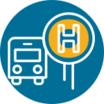Benefits für Mitarbeiter Job-Ticket - Bushaltestelle mit Bus